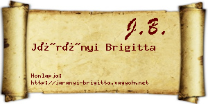 Járányi Brigitta névjegykártya