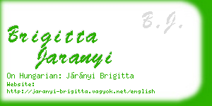 brigitta jaranyi business card