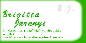 brigitta jaranyi business card